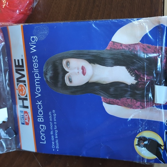 Long Black Vampire Wig New - Picture 2 of 4